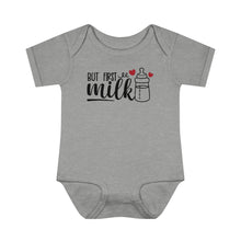 Load image into Gallery viewer, But First Milk Onesie
