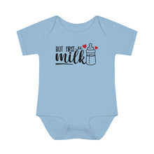 Load image into Gallery viewer, But First Milk Onesie
